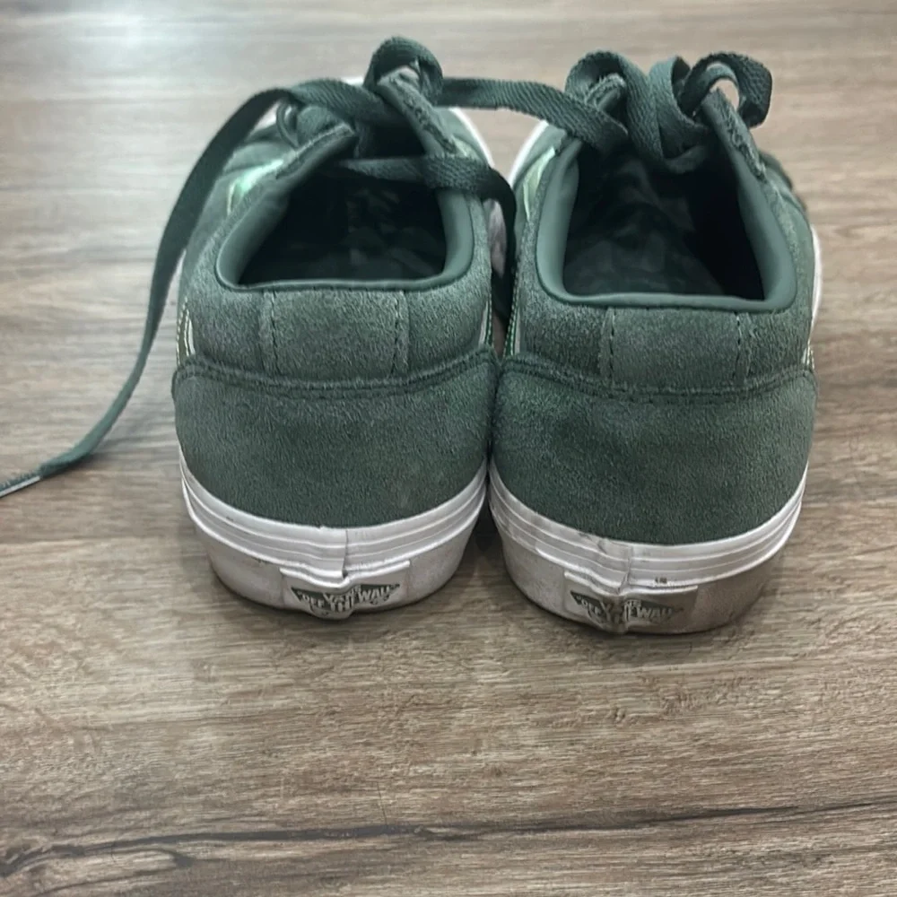 Vans Sage Green Suede Shoes - Picture 3 of 9